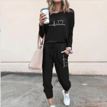 Ensemble Deux Pièces Décontracté Femme à Manches Longues – Haut Pull et Pantalon à Cordon - Image 14