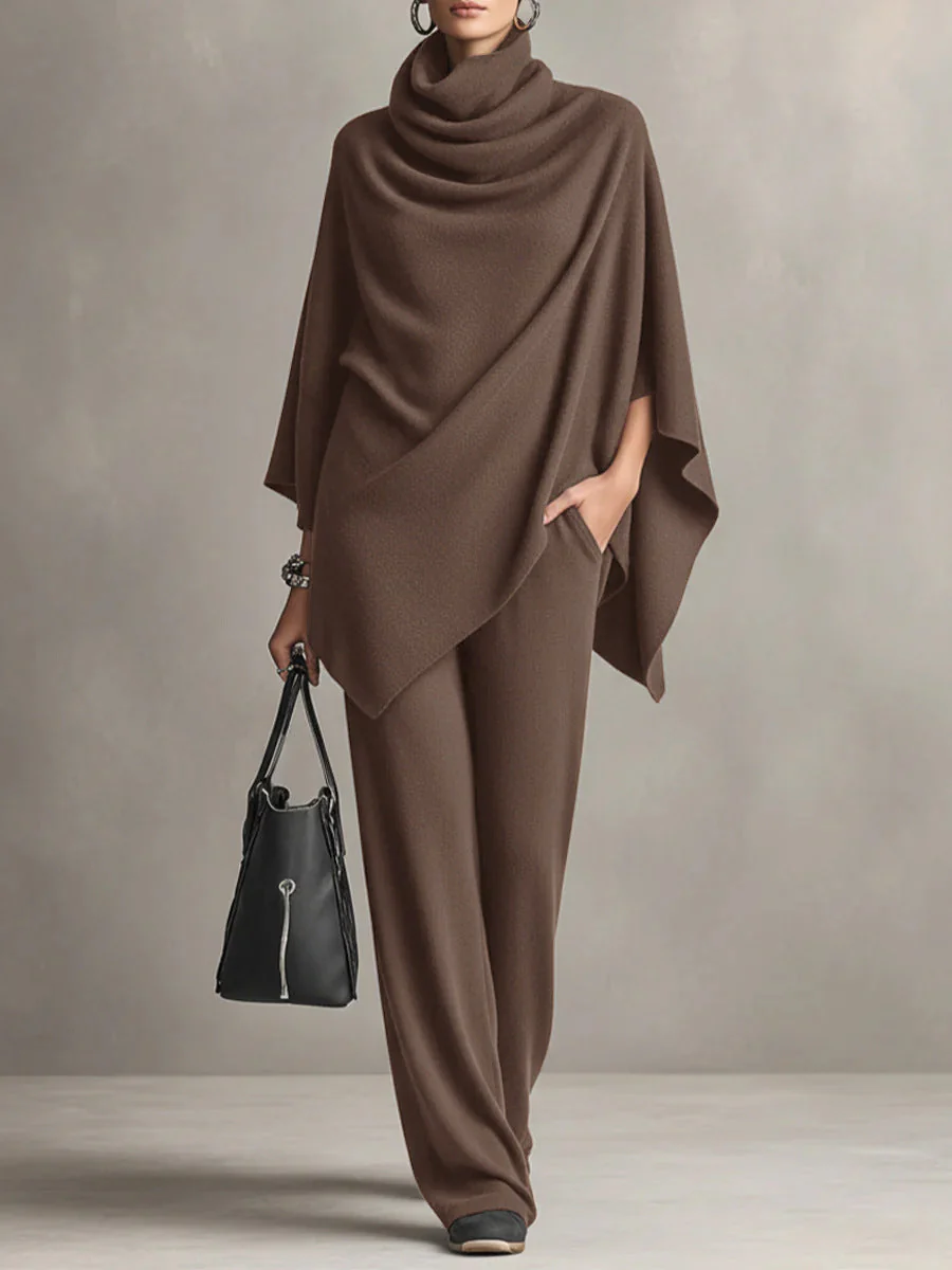 Ensemble Deux Pièces Drapé Élégant Femme – Tenue Coordonnée Stylée - Image 4