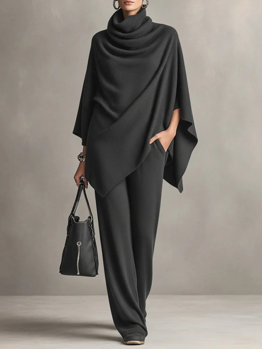 Ensemble Deux Pièces Drapé Élégant Femme – Tenue Coordonnée Stylée - Image 5
