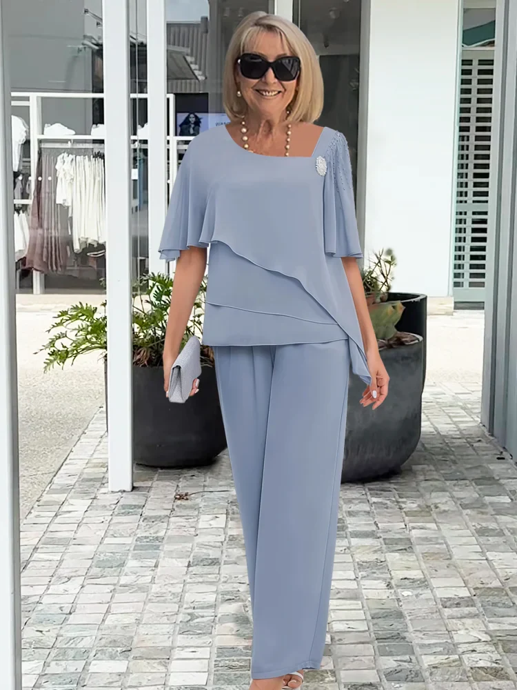 Ensemble deux pièces élégant pour femme – Style chic et sophistiqué pour les soirées au bureau - Image 3