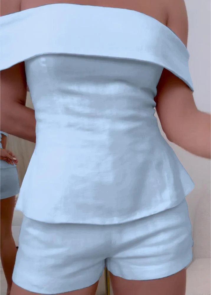 Ensemble Deux-Pièces Femme en Coton-Lin Blanc – Tenue Élégante et Légère - Image 14