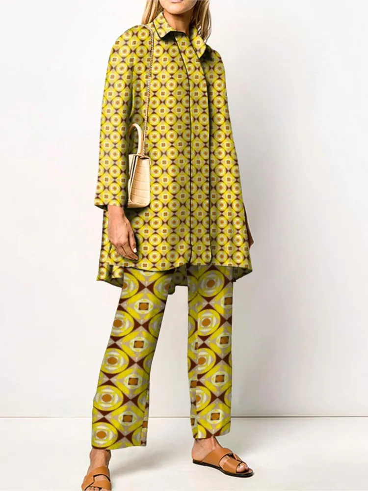 Ensemble deux pièces vintage élégant pour femme – Blouse et pantalon à la mode - Image 6