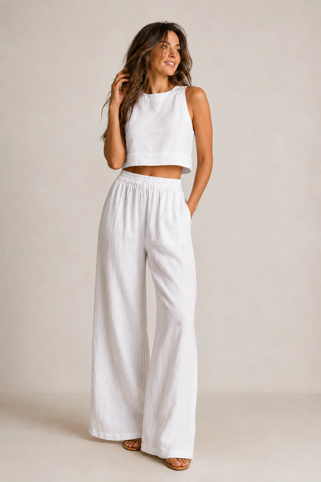 Ensemble femme d'ete en coton deux pieces - Leger et naturel