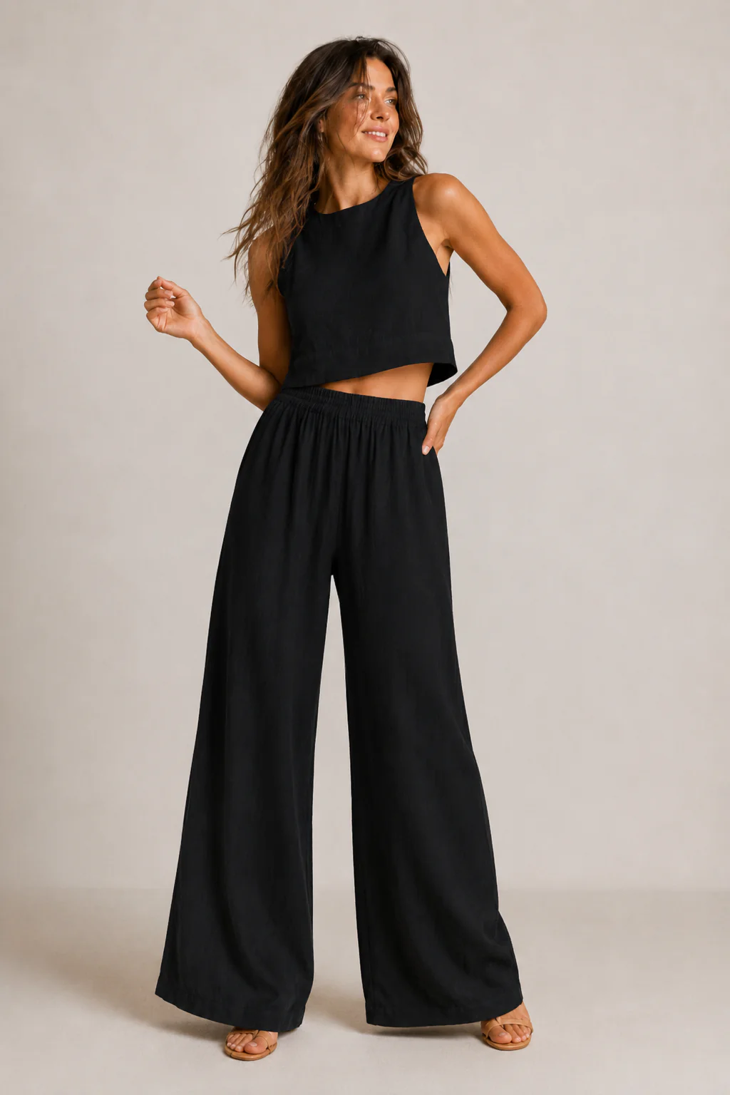 Ensemble femme d'ete en coton deux pieces - Leger et naturel - Image 2
