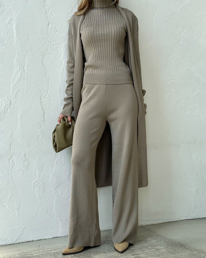 Ensemble Femme Décontracté Trois Pièces Élégant – Tenue Moderne Confortable - Image 2
