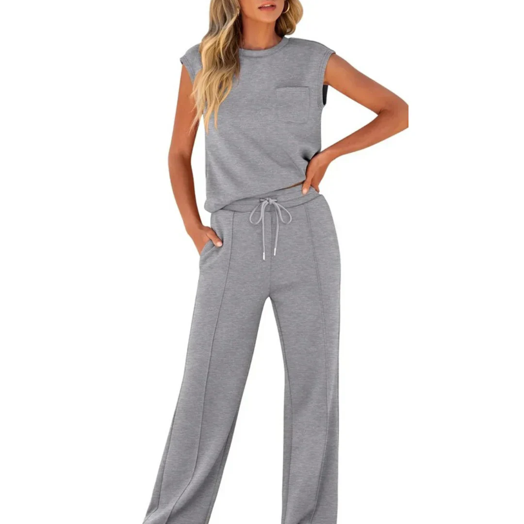 Ensemble femme detente d'ete deux pieces - Souple et confortable - Image 8