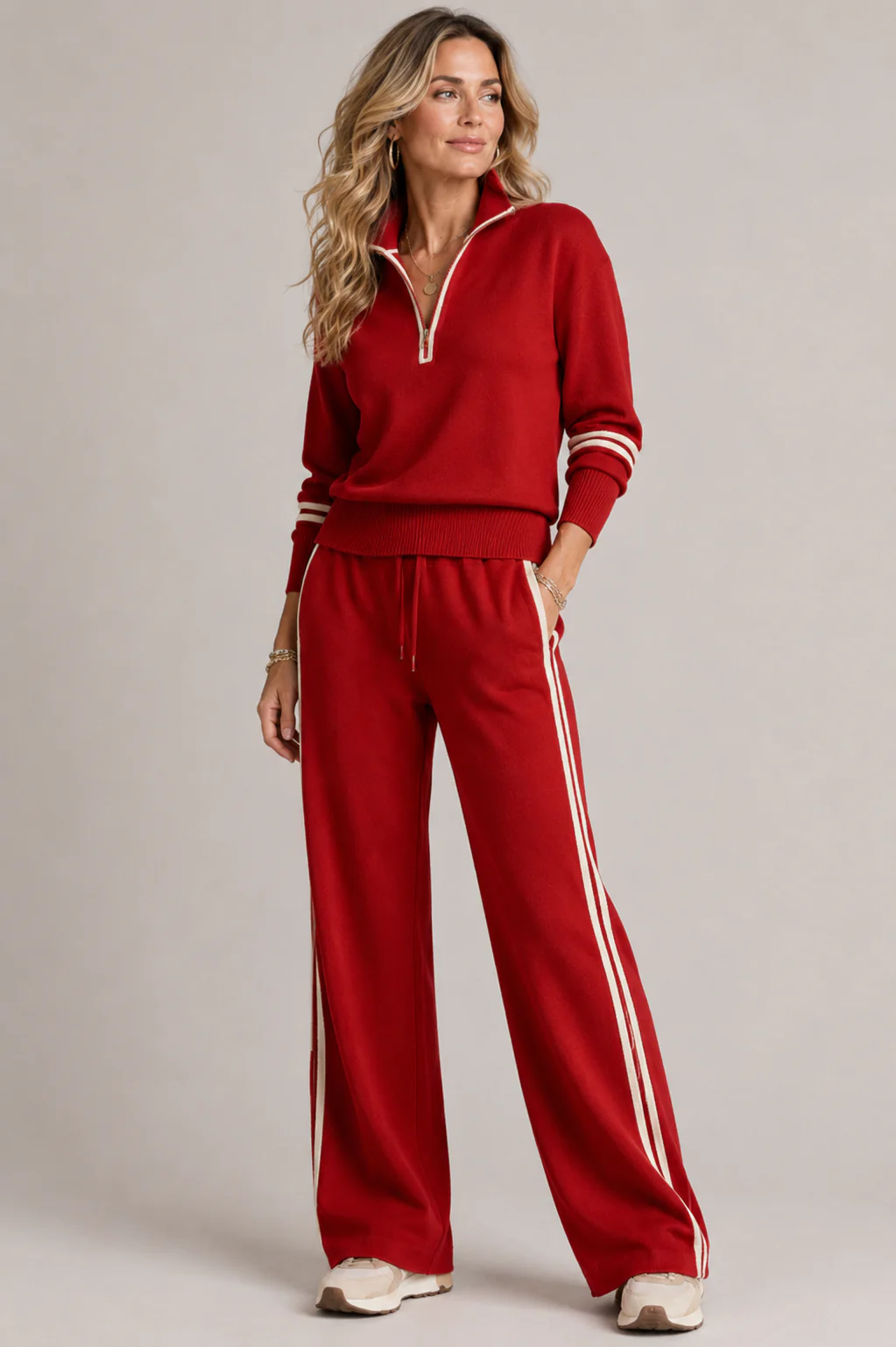 Ensemble femme sweat zippe et pantalon - Confortable et moderne - Image 4