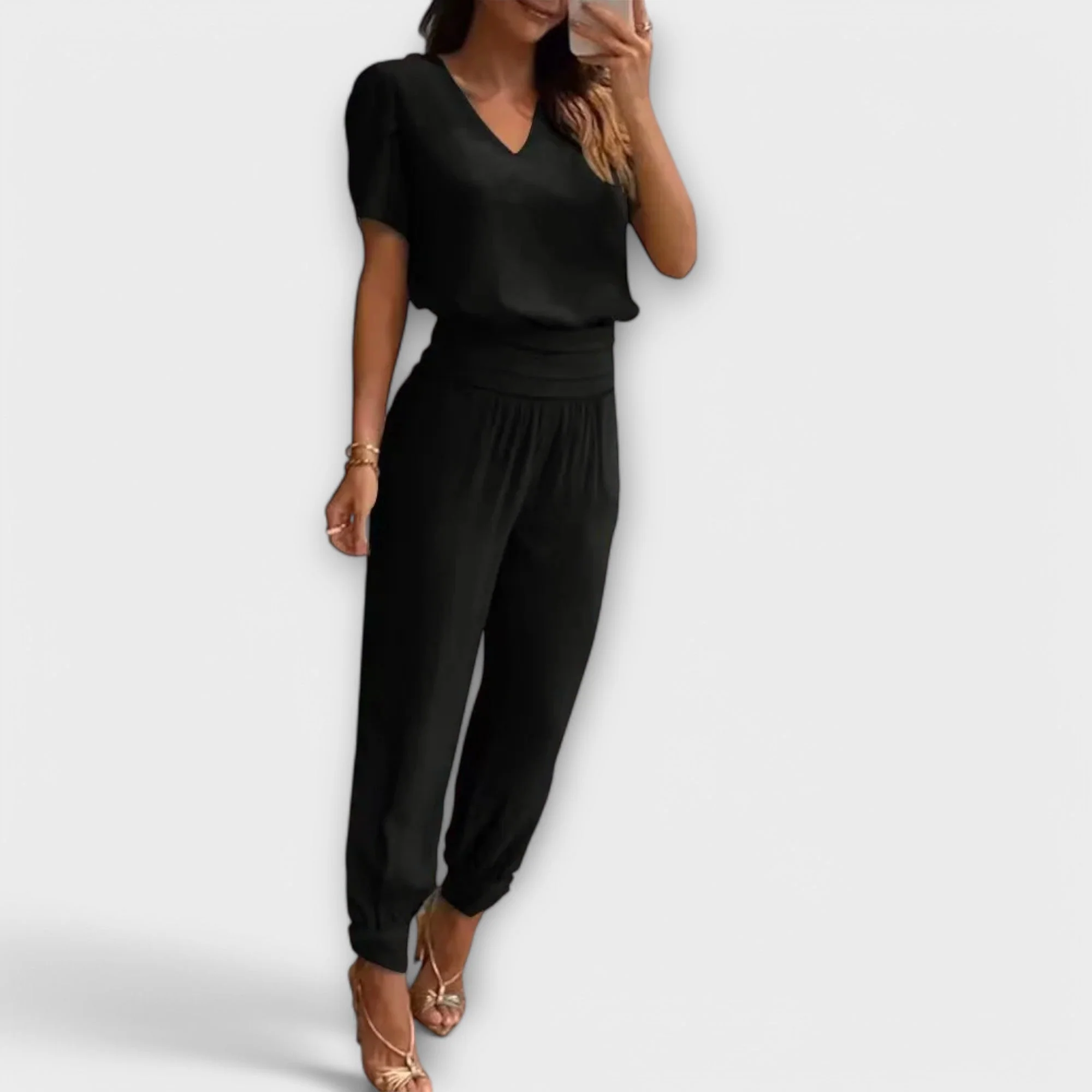 Ensemble femme top et pantalon large - Elegant et fluide - Image 6