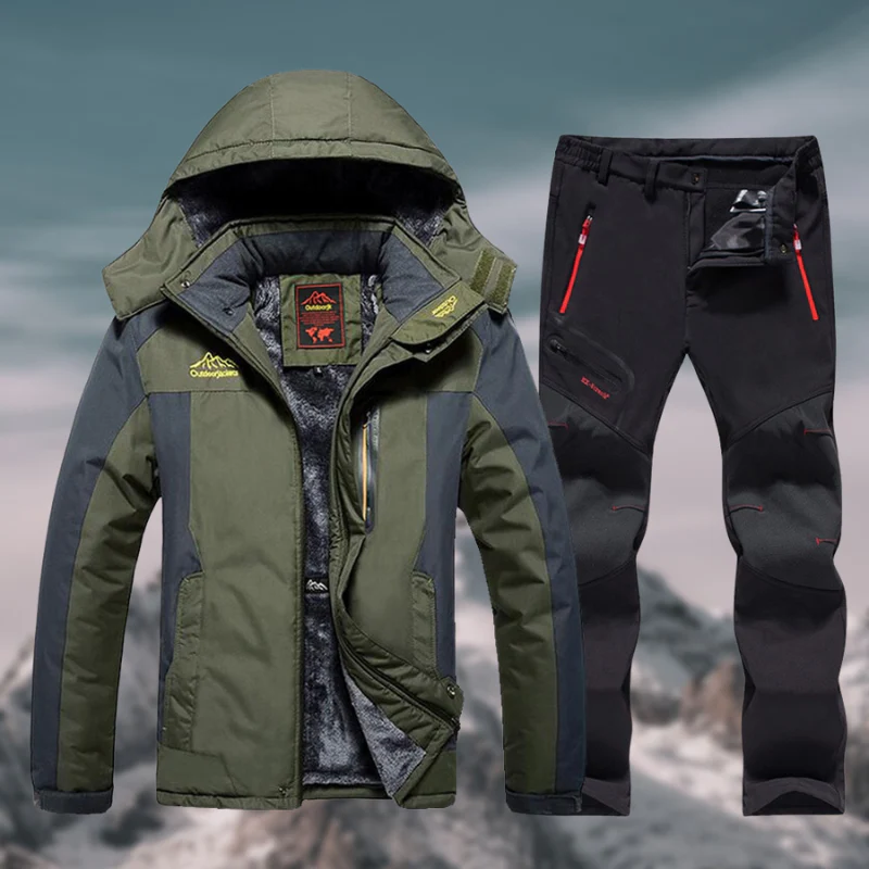 Ensemble Homme Durable Hiver Imperméable Isolé – Combinaison de Montagne - Image 4