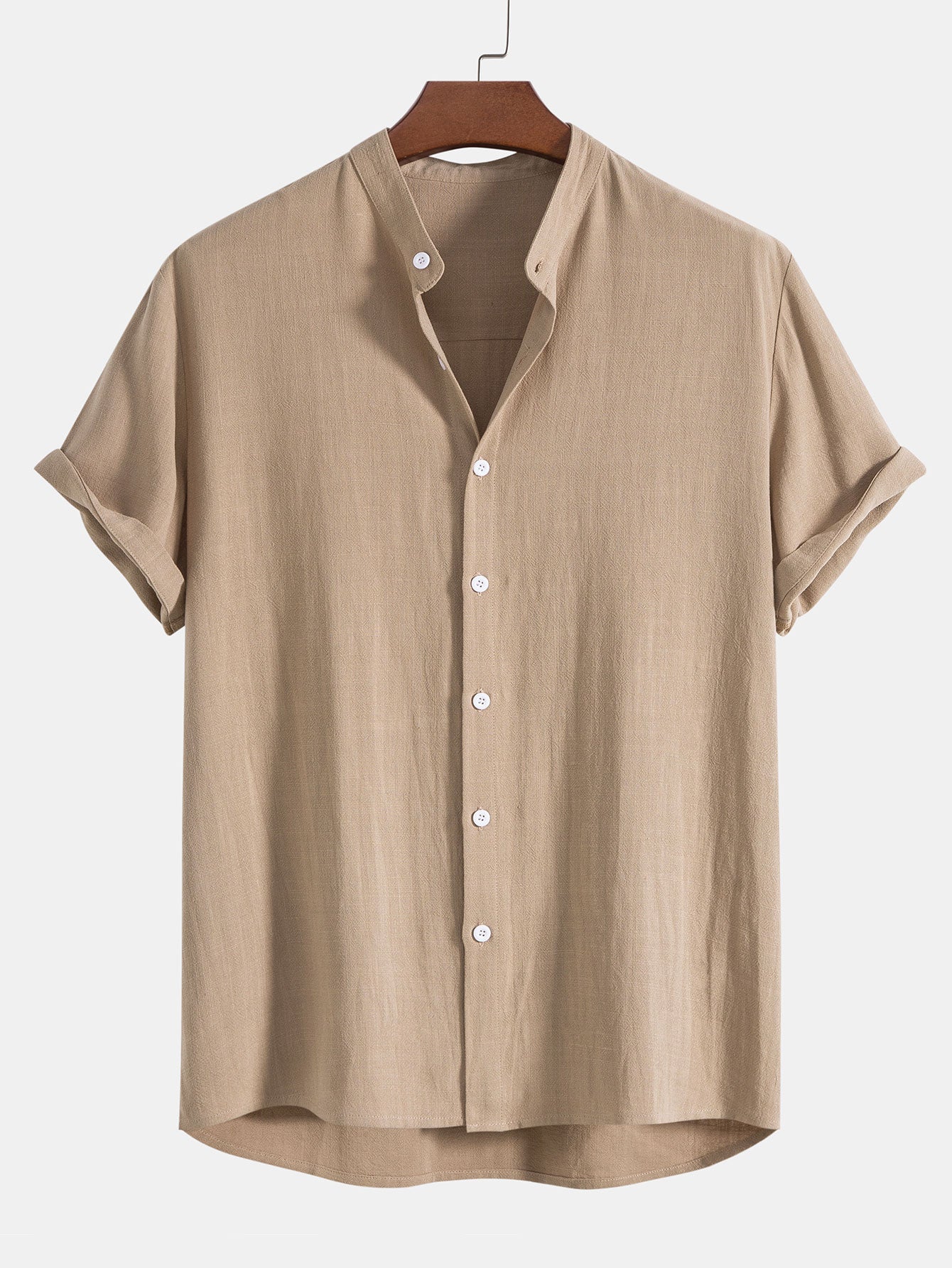 Ensemble Homme Été Coton Lin – Chemise Manches Courtes et Pantalon Décontracté