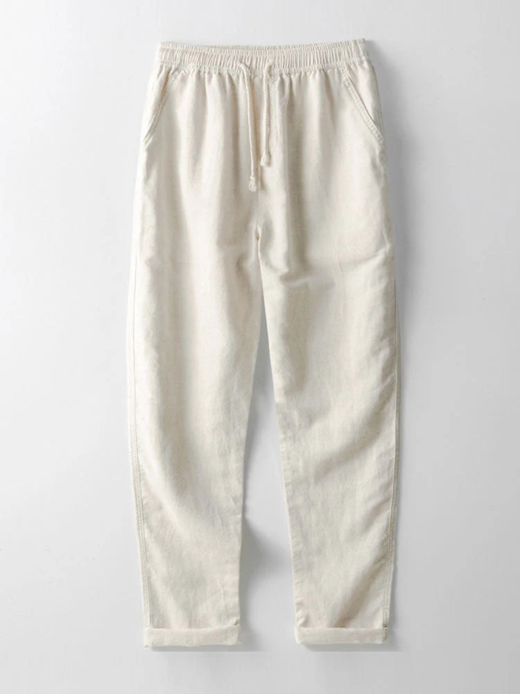 Ensemble Homme Été Coton Lin – Chemise Manches Courtes et Pantalon Décontracté - Image 4