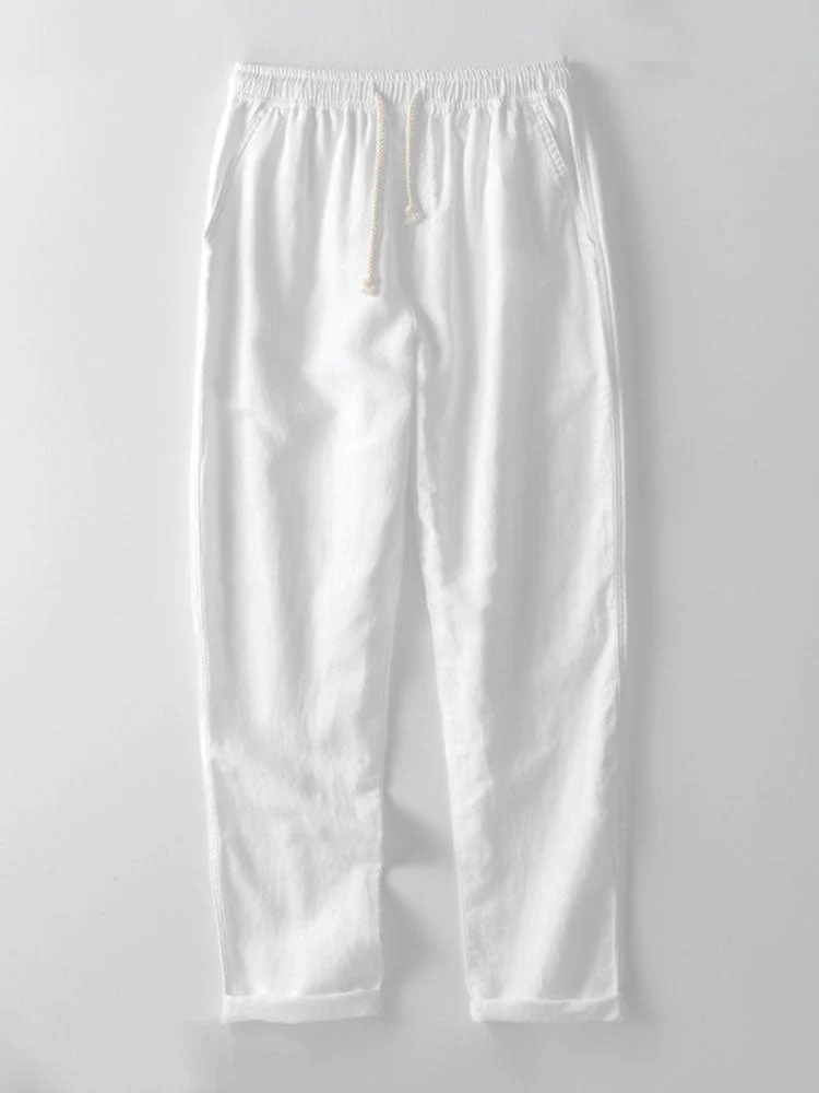 Ensemble Homme Été Coton Lin – Chemise Manches Courtes et Pantalon Décontracté - Image 5