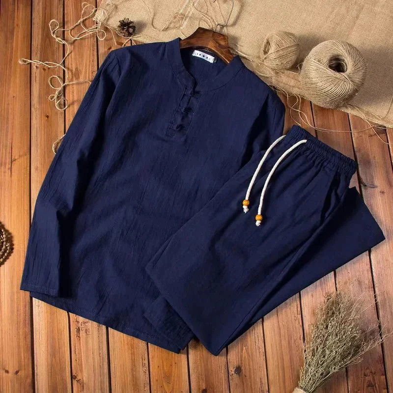 Ensemble Maison Respirant en Coton pour Homme – Confort Léger Coupe Ample Décontractée - Image 3