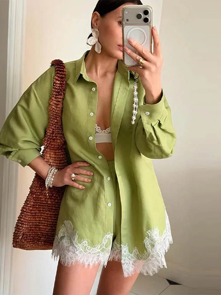 Ensemble plage femme blouse et short - Leger et raffine - Image 2