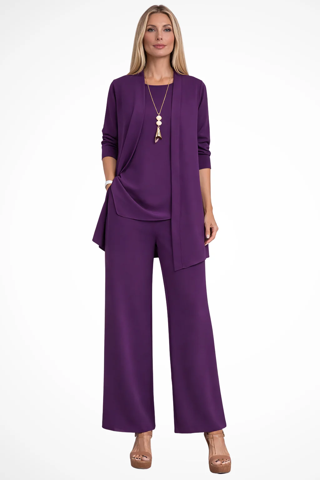Ensemble trois pièces élégant pour femme – Style chic et sophistiqué pour les soirées d'affaires - Image 15