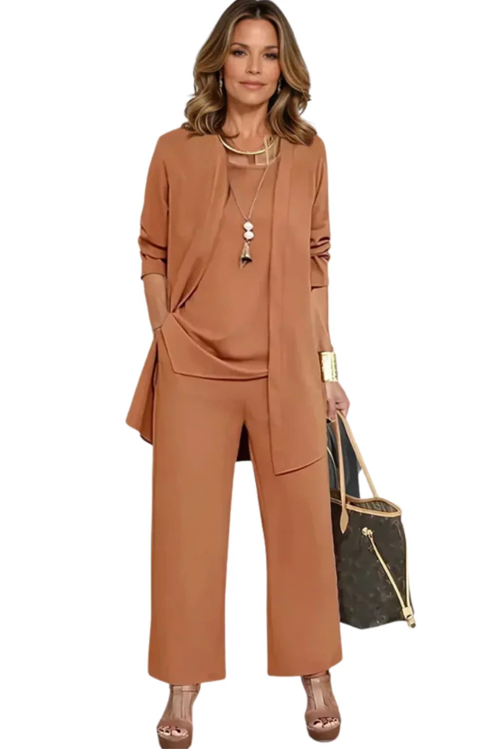 Ensemble trois pièces élégant pour femme – Style chic et sophistiqué pour les soirées d'affaires - Image 2