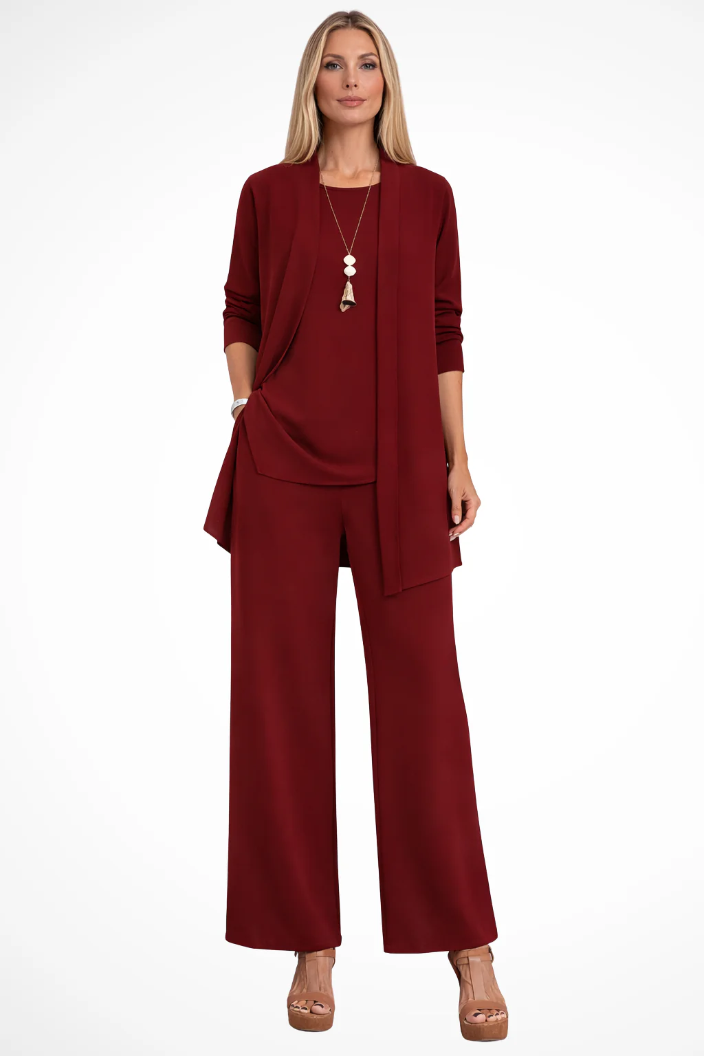 Ensemble trois pièces élégant pour femme – Style chic et sophistiqué pour les soirées d'affaires - Image 5