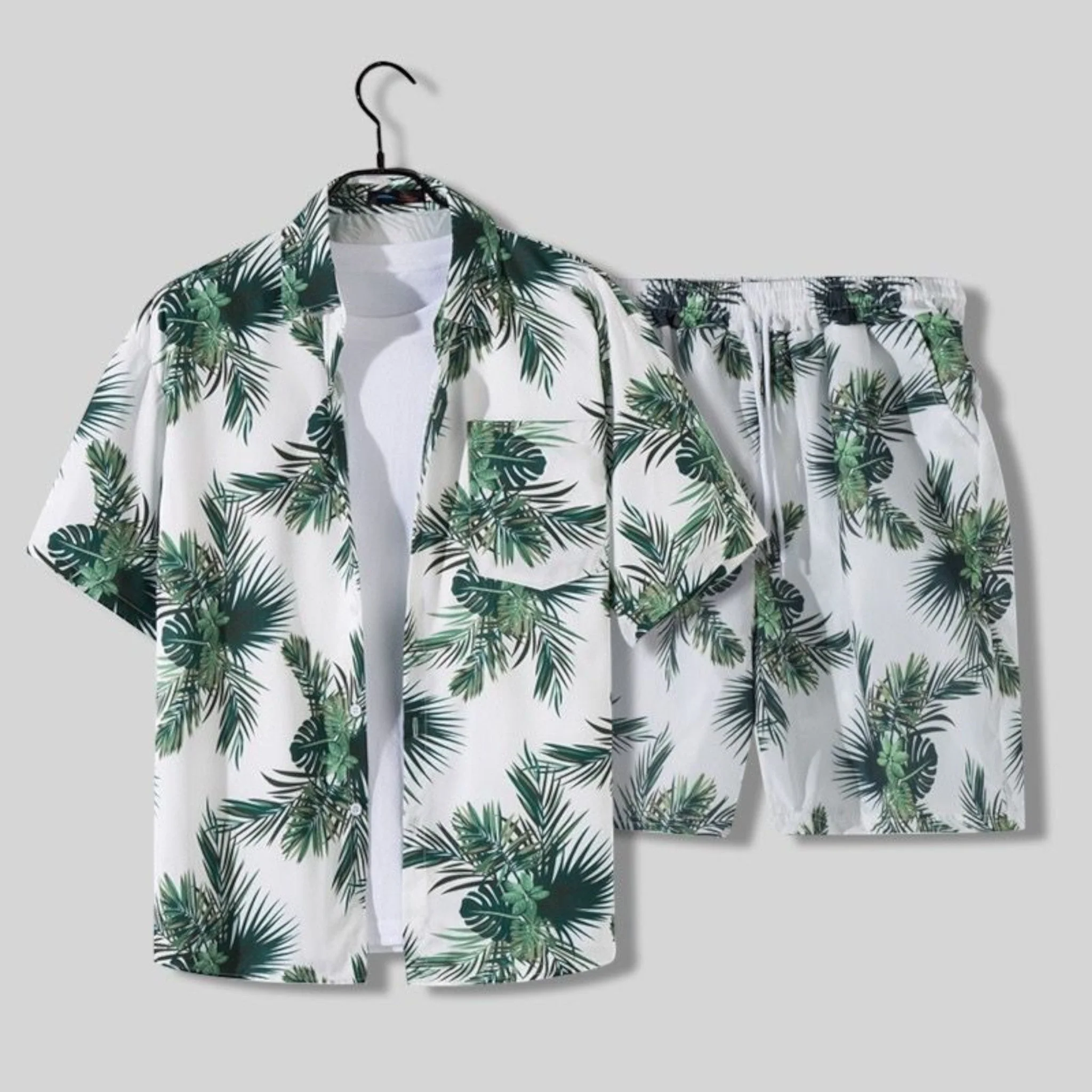 Ensemble Tropical Élégant Homme – Chemise et Short Décontracté Été - Image 10