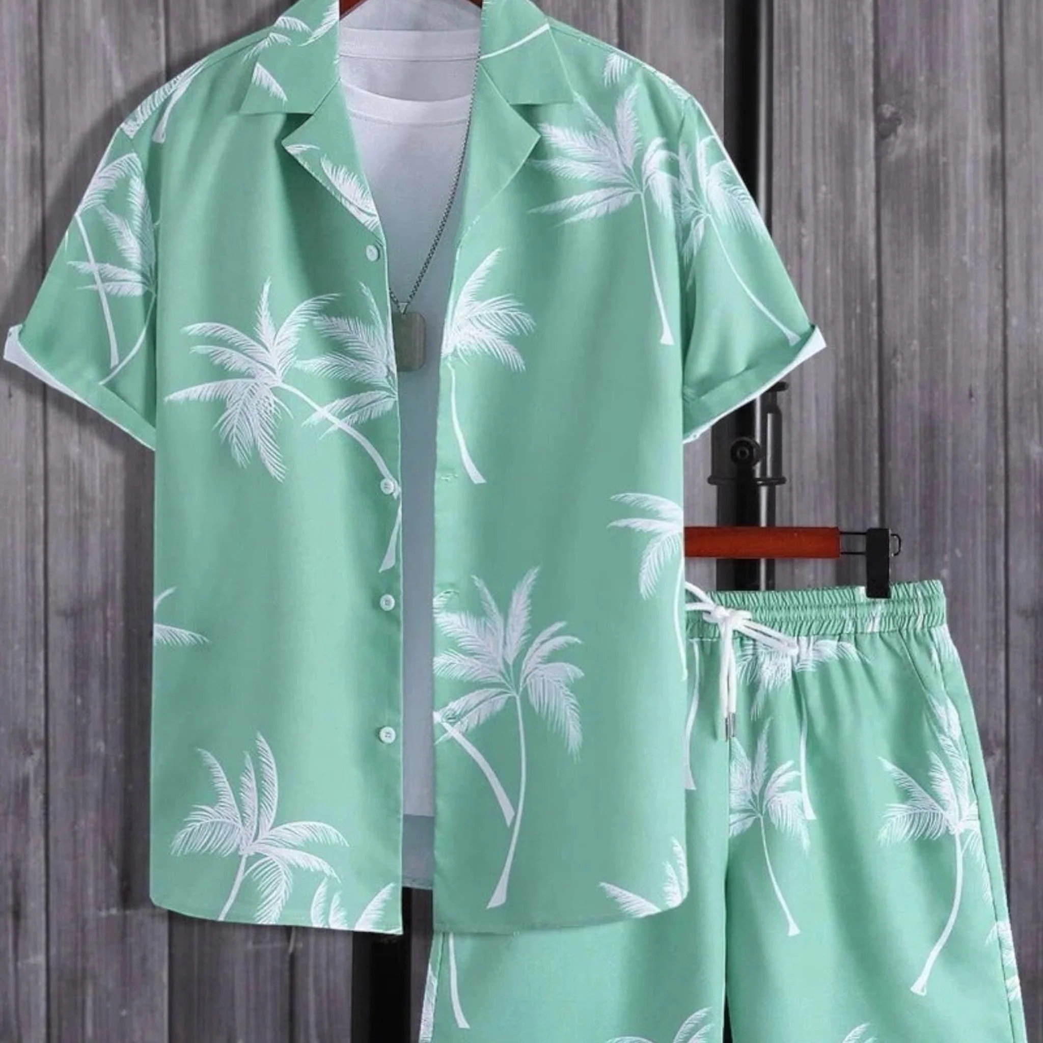 Ensemble Tropical Élégant Homme – Chemise et Short Décontracté Été - Image 5