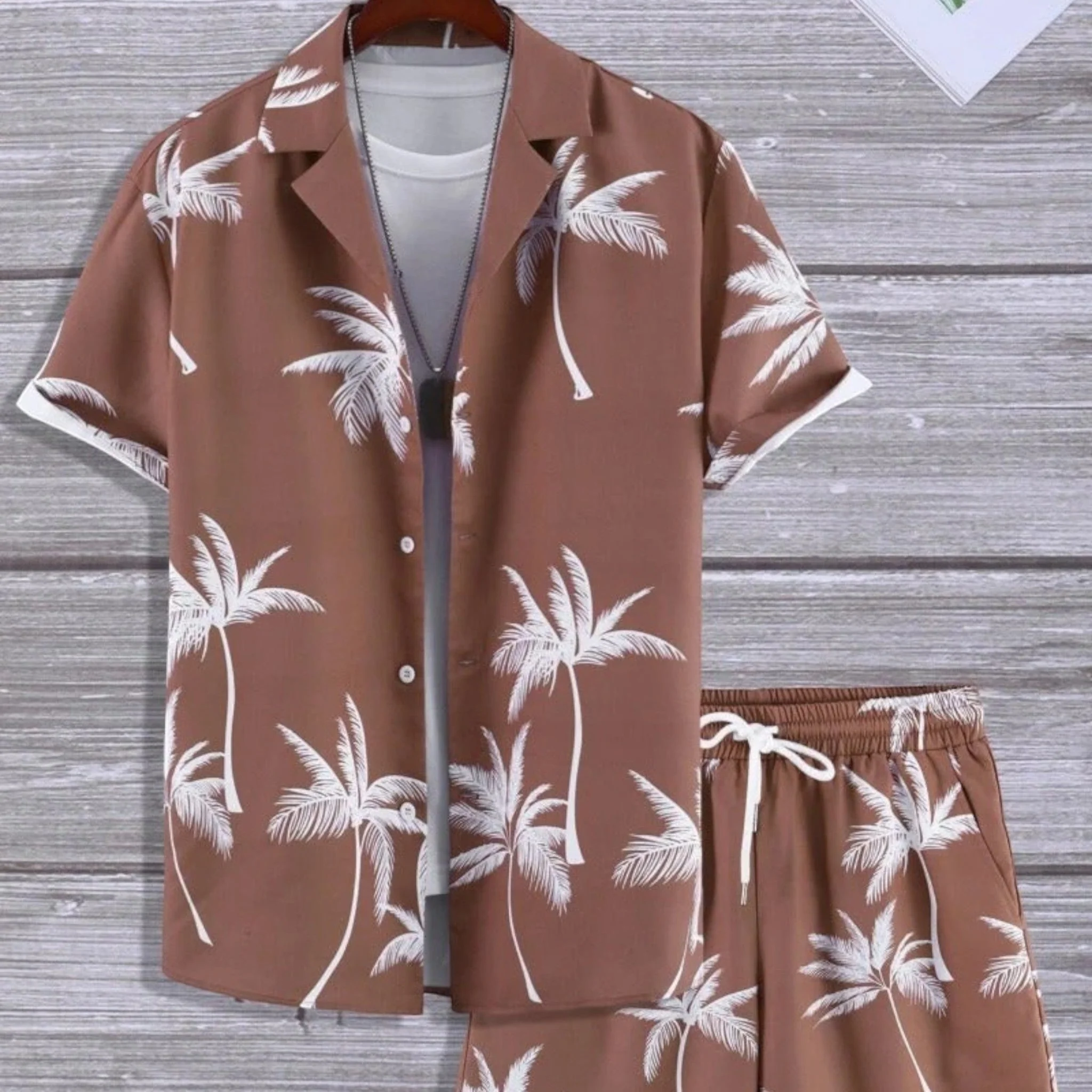Ensemble Tropical Élégant Homme – Chemise et Short Décontracté Été - Image 6