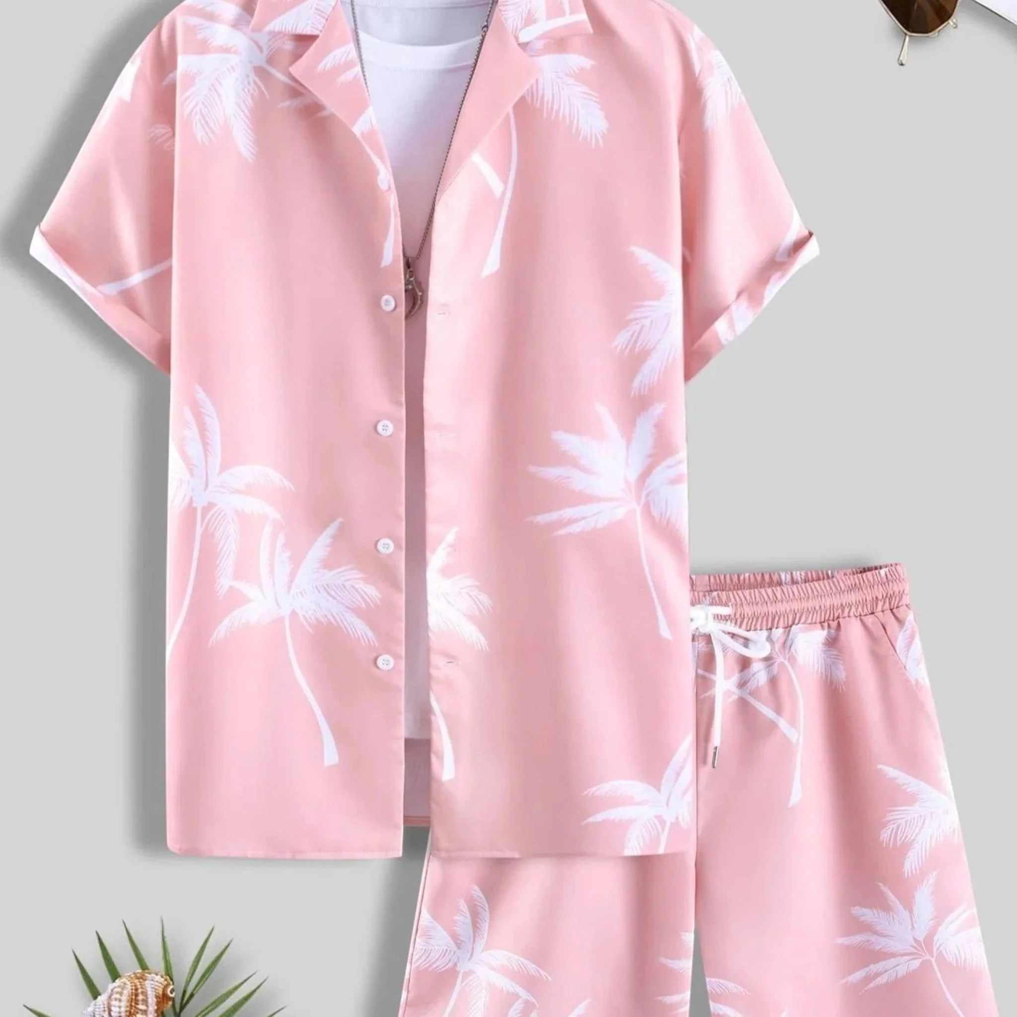 Ensemble Tropical Élégant Homme – Chemise et Short Décontracté Été - Image 7
