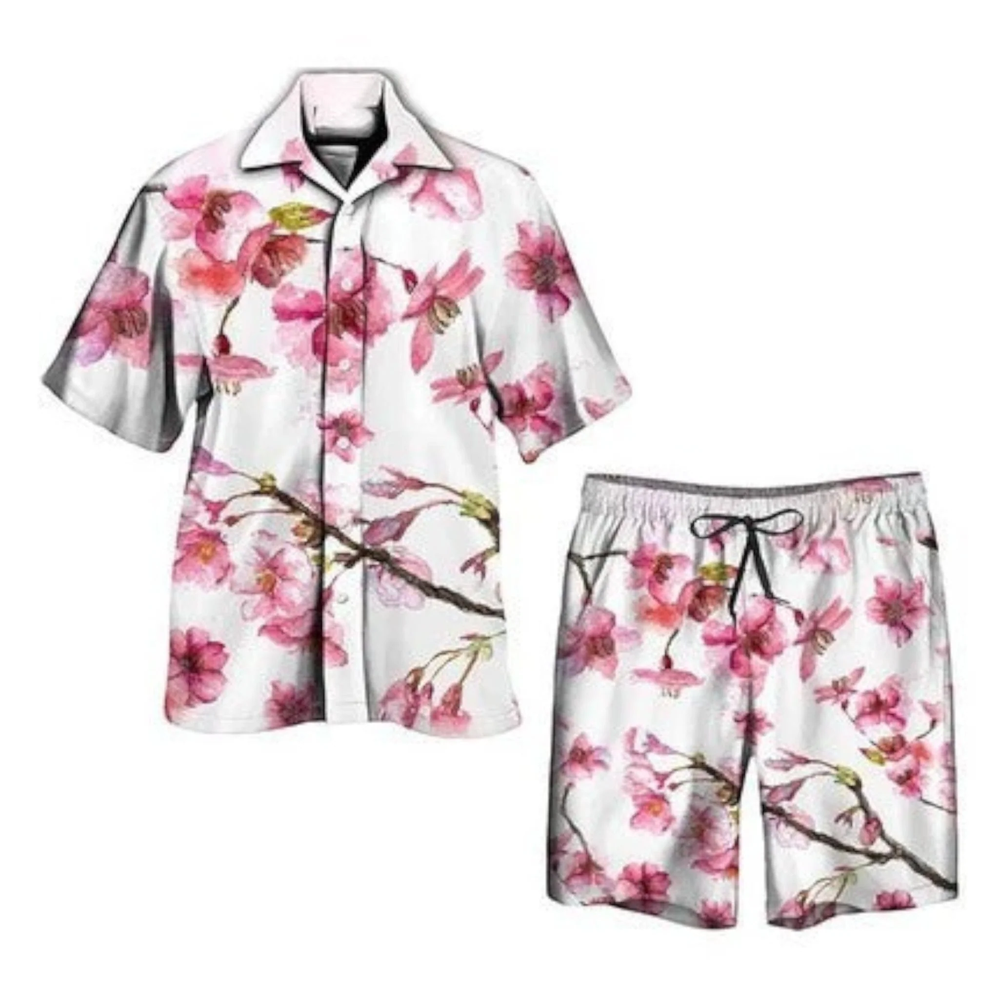 Ensemble Tropical Élégant Homme – Chemise et Short Décontracté Été - Image 9
