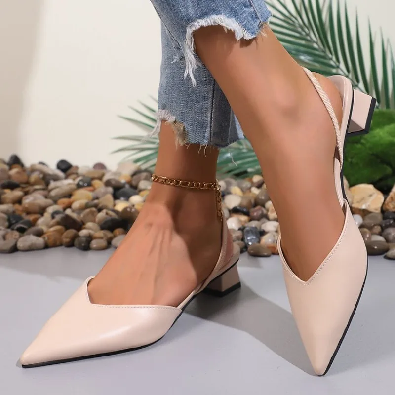 Escarpins slingback femme a talon bloc bas - Confortables et elegants - Image 2
