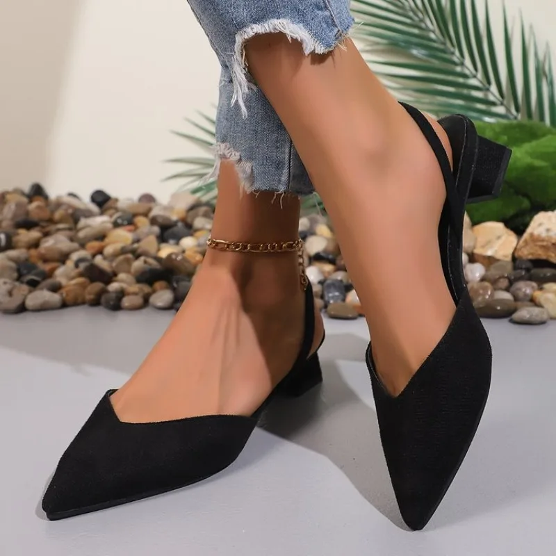 Escarpins slingback femme a talon bloc bas - Confortables et elegants - Image 3