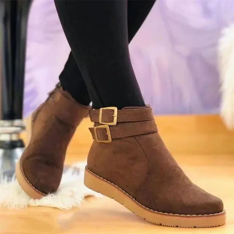 Femmes prime chic de gamme Bottines – Boucle confortables Bottes - Image 2
