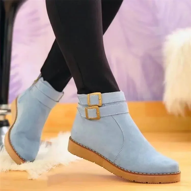 Femmes prime chic de gamme Bottines – Boucle confortables Bottes - Image 5
