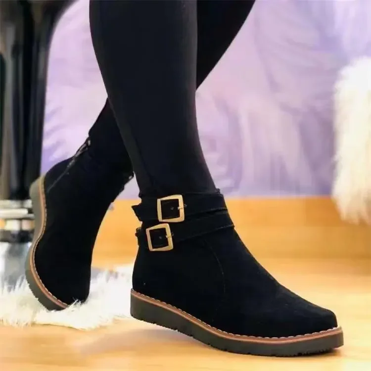 Femmes prime chic de gamme Bottines – Boucle confortables Bottes - Image 6