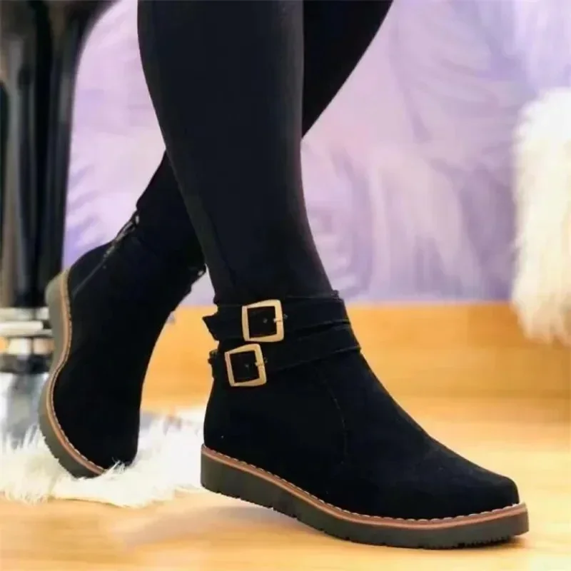 Femmes prime chic de gamme Bottines – Boucle confortables Bottes - Image 7