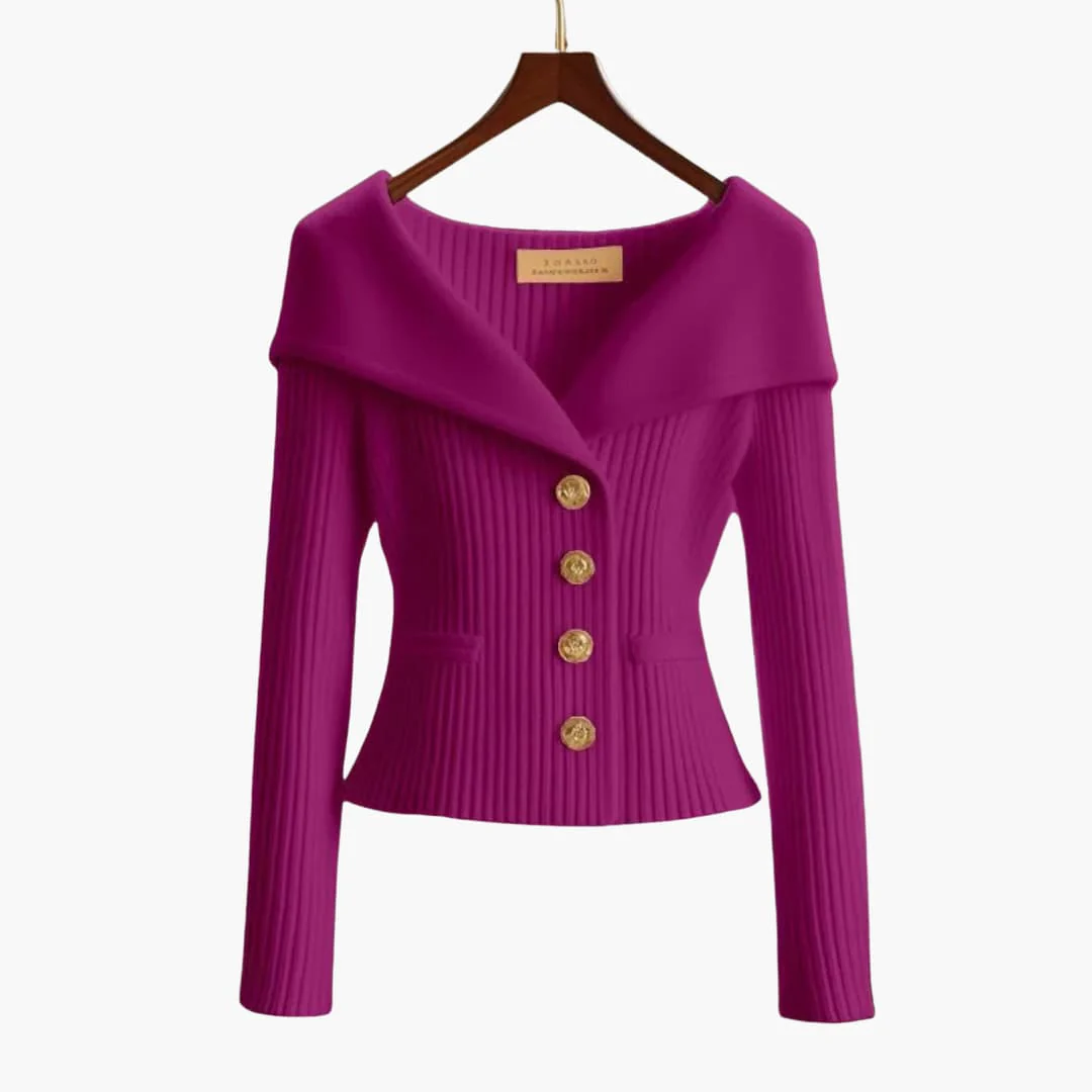 Gilet Côtelé Court Élégant pour Femme – Tricot Boutonné Confortable - Image 10