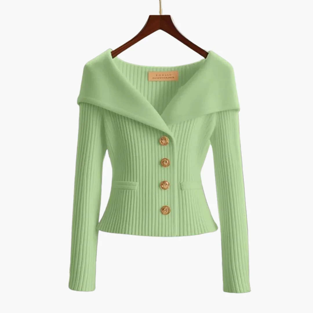 Gilet Côtelé Court Élégant pour Femme – Tricot Boutonné Confortable - Image 8