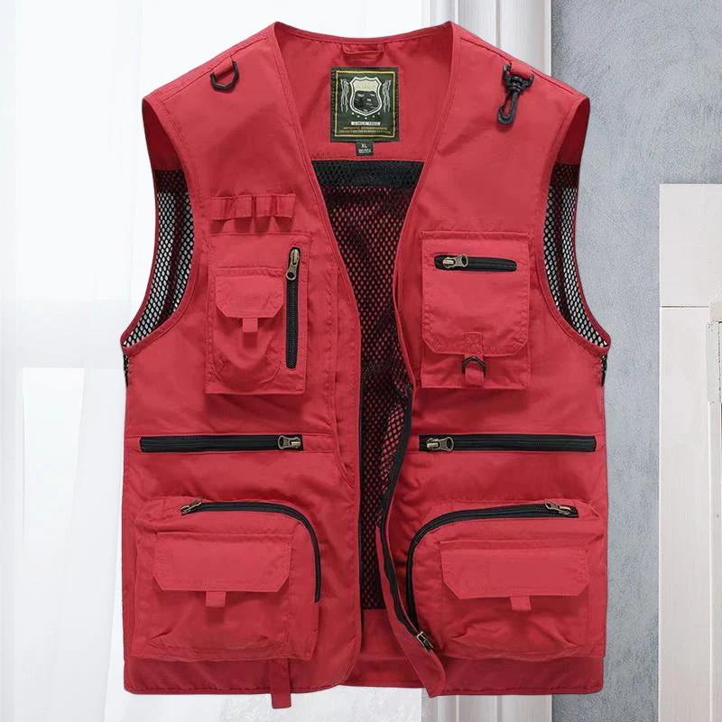 Gilet d'Été Léger Multi-Poches Homme – Veste Sans Manches Respirante pour la Randonnée, la Pêche, le Camping et les Voyages - Image 10