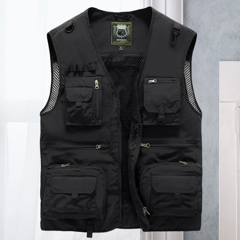 Gilet d'Été Léger Multi-Poches Homme – Veste Sans Manches Respirante pour la Randonnée, la Pêche, le Camping et les Voyages - Image 11
