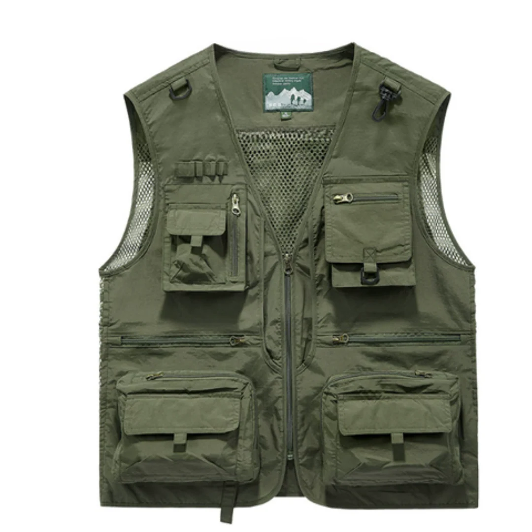 Gilet d'Été Léger Multi-Poches Homme – Veste Sans Manches Respirante pour la Randonnée, la Pêche, le Camping et les Voyages - Image 14