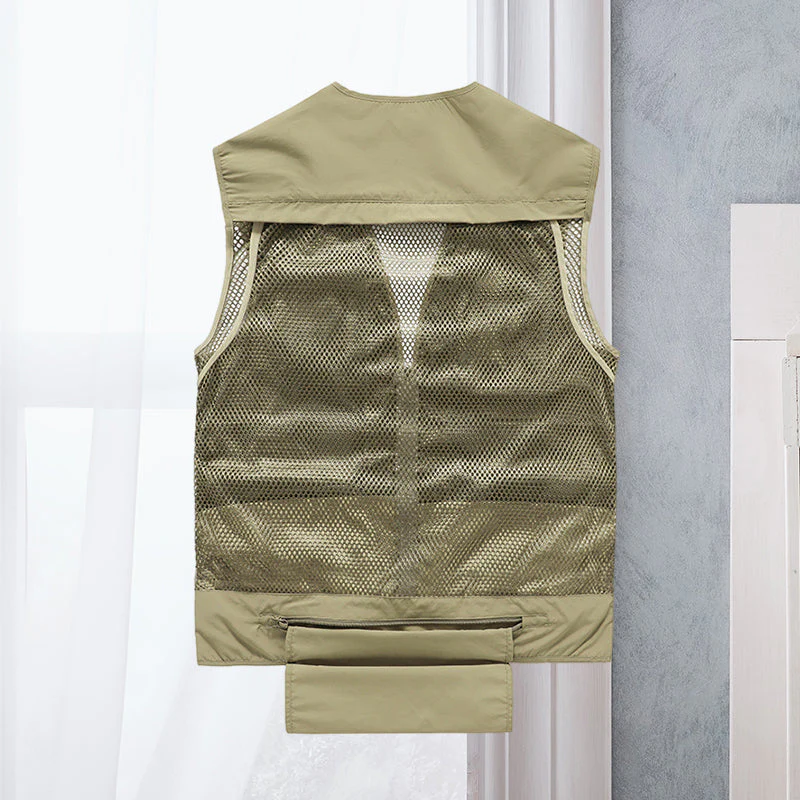 Gilet d'Été Léger Multi-Poches Homme – Veste Sans Manches Respirante pour la Randonnée, la Pêche, le Camping et les Voyages - Image 2