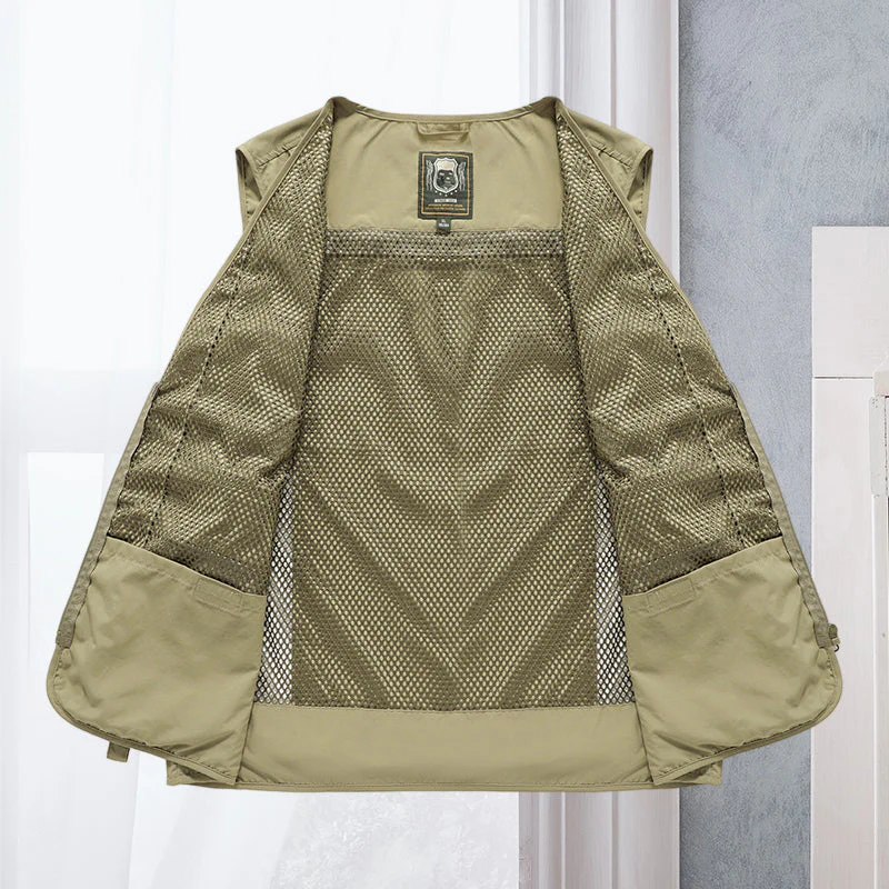 Gilet d'Été Léger Multi-Poches Homme – Veste Sans Manches Respirante pour la Randonnée, la Pêche, le Camping et les Voyages - Image 3
