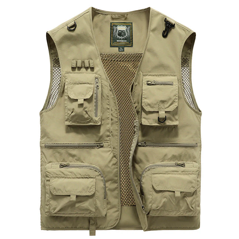 Gilet d'Été Léger Multi-Poches Homme – Veste Sans Manches Respirante pour la Randonnée, la Pêche, le Camping et les Voyages - Image 6
