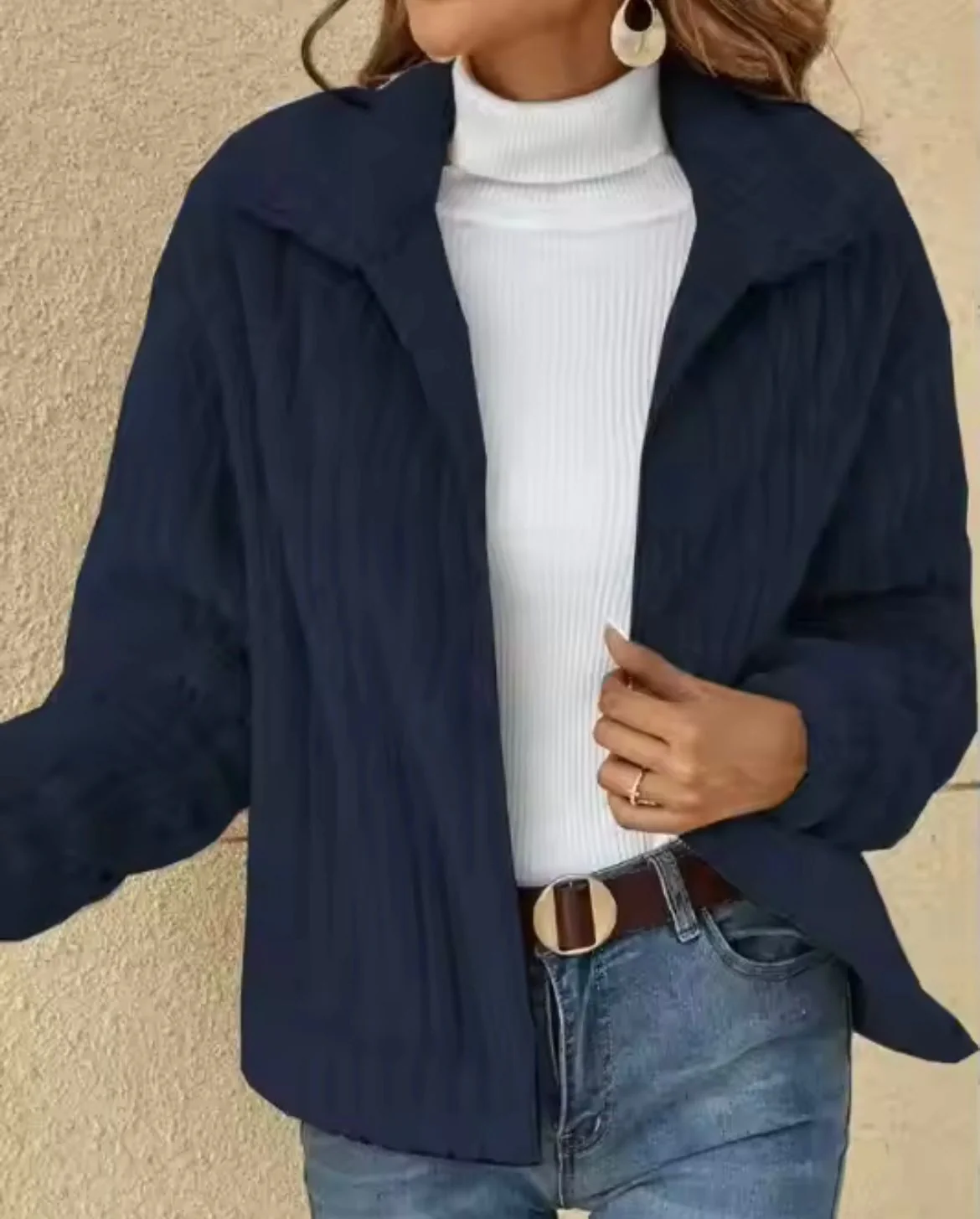 Gilet Hiver Femme Zippé Manches Longues En Polaire Côtelée - Image 6