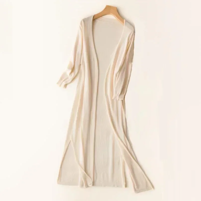 Gilet long pour femme – Élégant cardigan léger pour un look stylé et aéré - Image 10