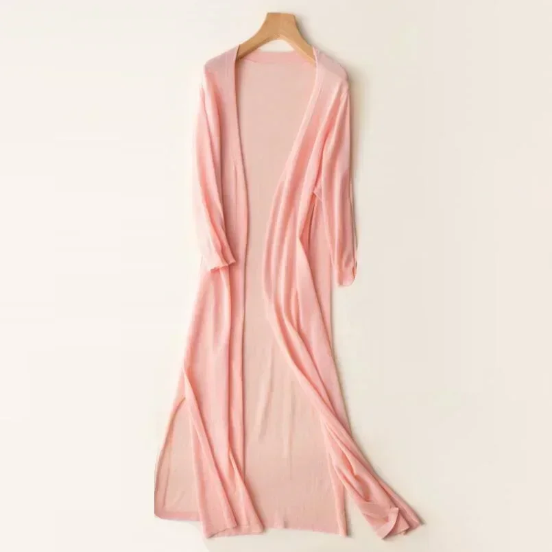 Gilet long pour femme – Élégant cardigan léger pour un look stylé et aéré - Image 5
