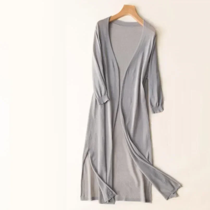 Gilet long pour femme – Élégant cardigan léger pour un look stylé et aéré - Image 6