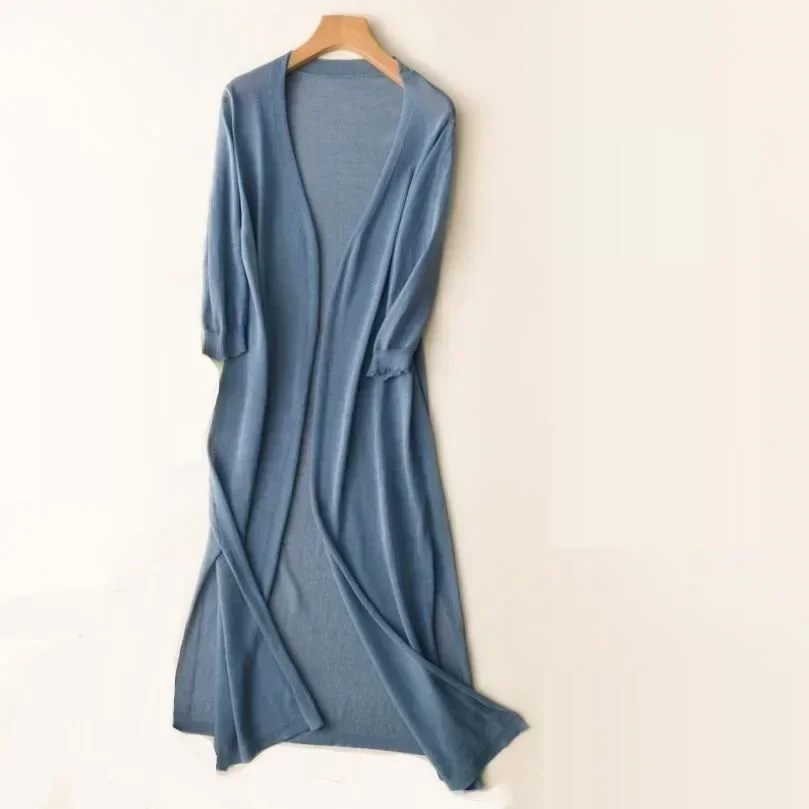 Gilet long pour femme – Élégant cardigan léger pour un look stylé et aéré - Image 7