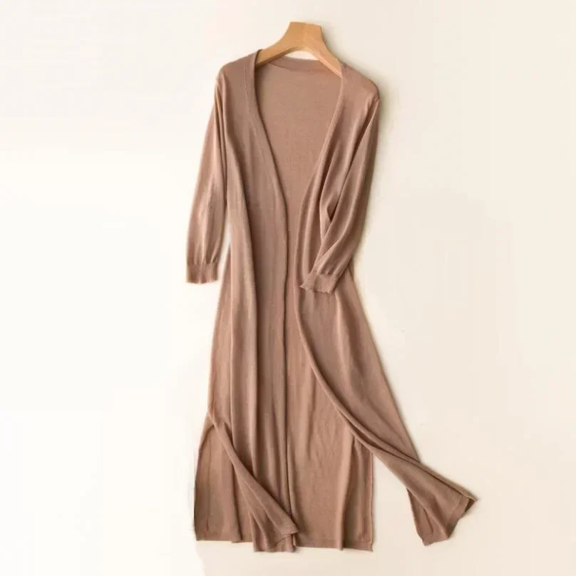 Gilet long pour femme – Élégant cardigan léger pour un look stylé et aéré - Image 8