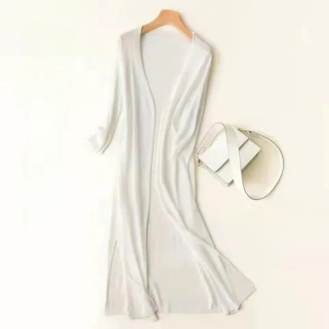 Gilet long pour femme – Élégant cardigan léger pour un look stylé et aéré - Image 9