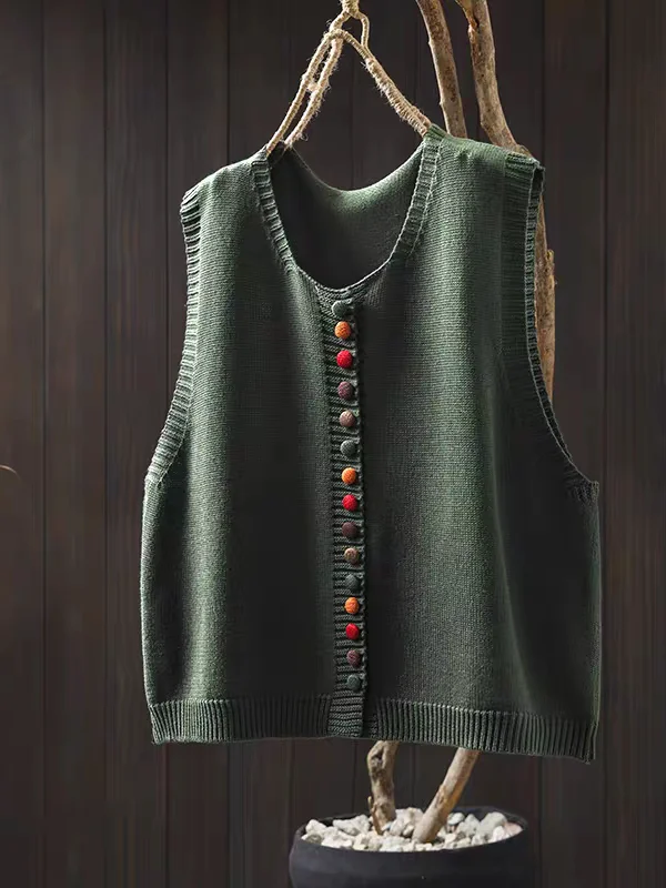 Gilet Maille Femme Coupe Ample –Col V et Manches Courtes - Image 5