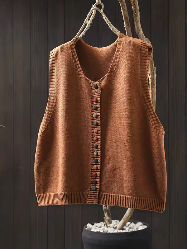Gilet Maille Femme Coupe Ample –Col V et Manches Courtes - Image 6