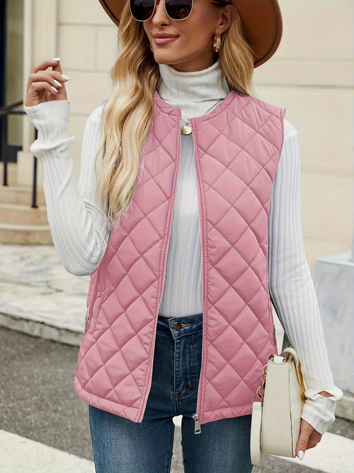 Gilet matelassé élégant sans manches pour femme – Vêtement léger d’extérieur - Image 2